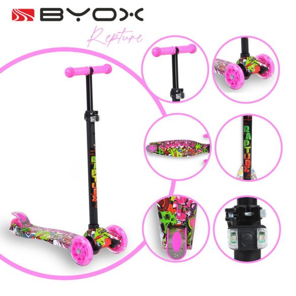 Byox Rapture roller elöl dupla kerekes pink