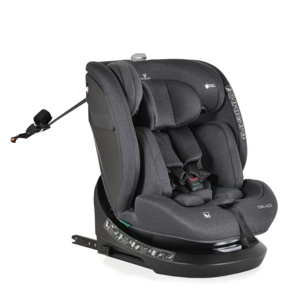 Cangaroo Draco IsoFix I-size biztonsági gyerekülés (40-150 cm) - Fekete