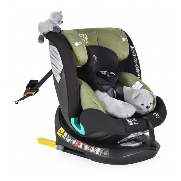 Moni Serengeti I-Size 360°-ban forgatható IsoFix biztonsági gyerekülés (40-150 cm) - Zöld