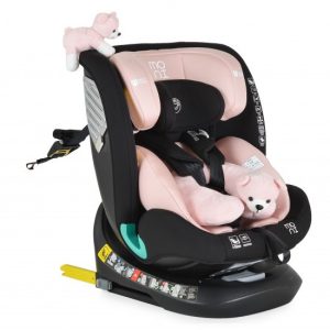 Moni Serengeti I-Size 360°-ban forgatható IsoFix biztonsági gyerekülés (40-150 cm) - Pink