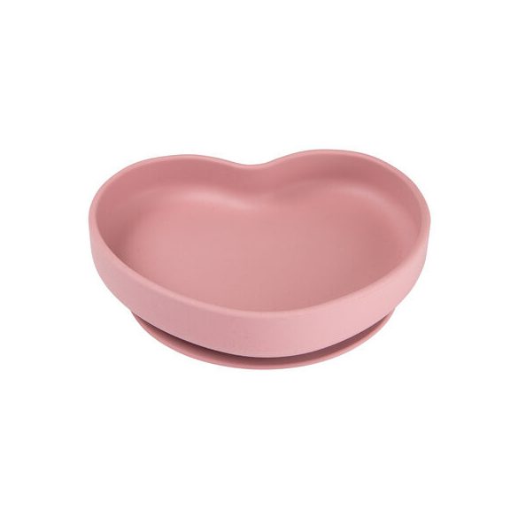 Canpol Heart szilikonos tányér tapadókoronggal  - Pink