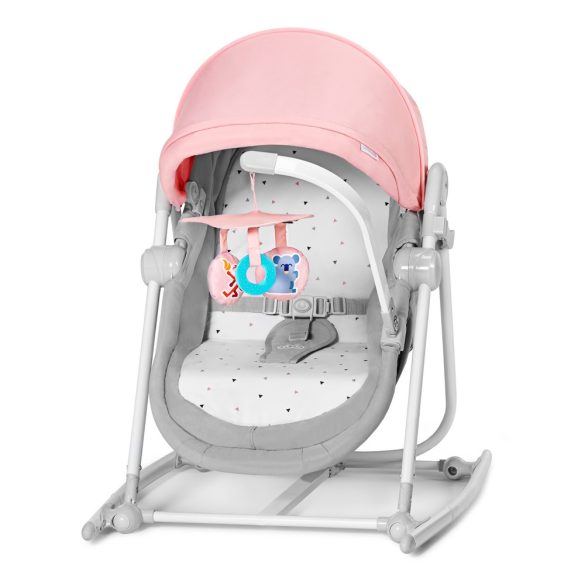 Kinderkraft Unimo Up 5in1 bölcső-babaágy-hinta-pihenőszék-szék - Rózsaszín manó palota