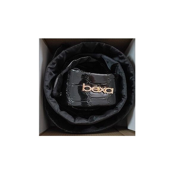 Bexa Glamour kiegészítő szett - fekete krokodil bőr hatású
