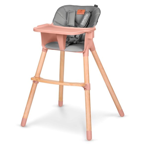 Lionelo Koen 2in1 fa lábú etetőszék és kis szék - rózsaszín