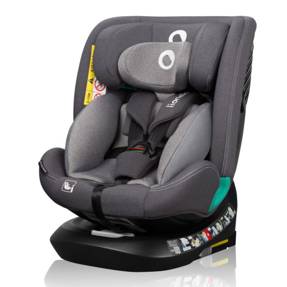 Lionelo Bastiaan One i-Size 360°-ban forgatható IsoFix gyerekülés (40-150 cm) - Grey Stone