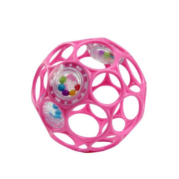 OBALL RATTLE játék 10 cm, Dark pink-új 0hó+