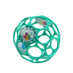 OBALL RATTLE játék 10 cm, dark turquoise-új 0hó+